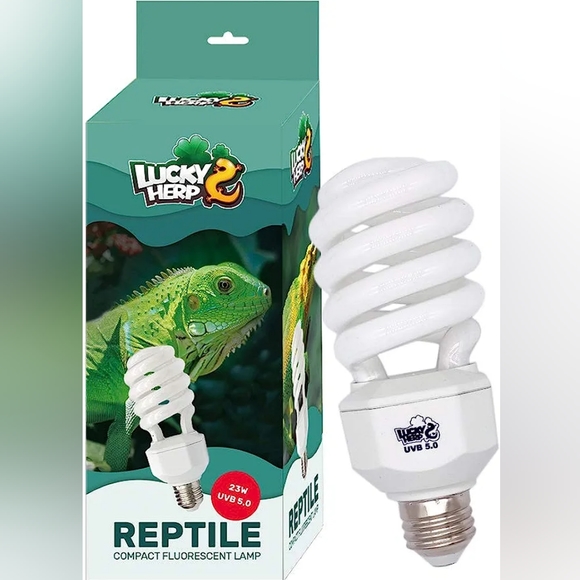 LUCKY HERP Reptile UVA UVB Light 5.0 23W Compact Fluorescent- LOT OF 5 NEW BULBS - Picture 2 of 6
